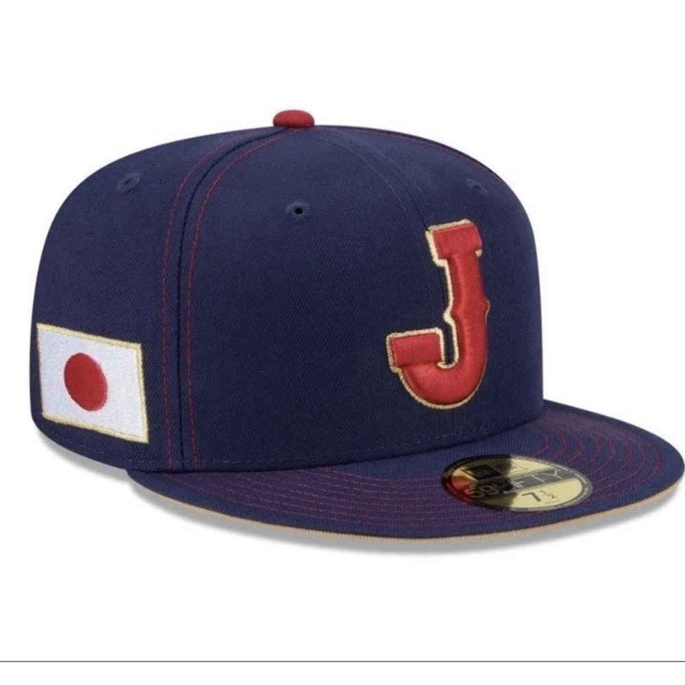 Japan WBC 2026 New Era 59FIFTY Fitted Hat Navy 7 1/8 Embroidered Baseball - NEW
